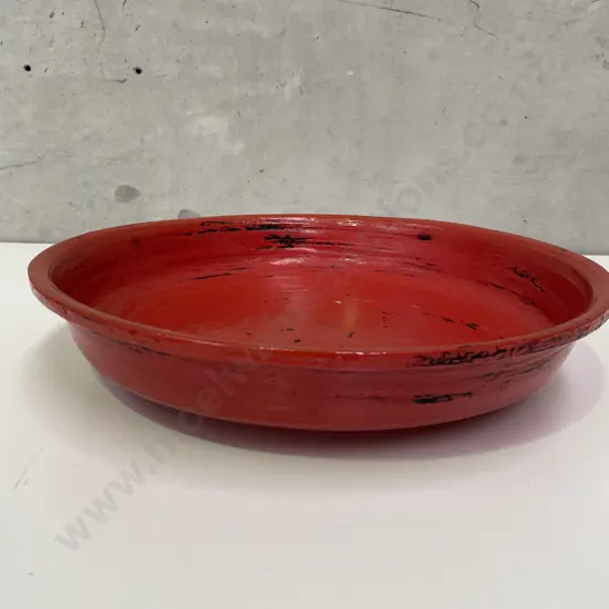 Vintage Red Chinese Bowl, Dia40cm