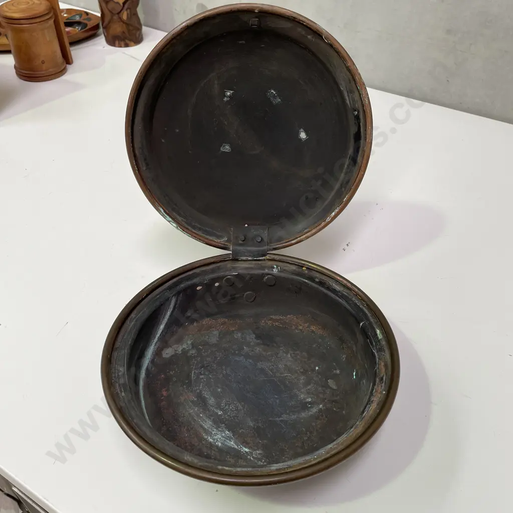 Antique Copper Bed Warmer Image 1++