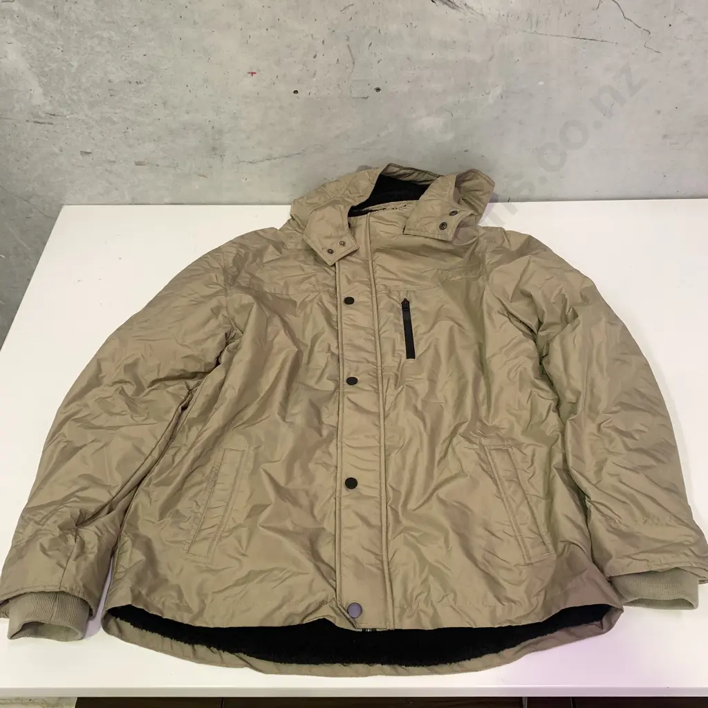 New Clothes - H&H Brand Tan Jacket with Black Fleecy Liner Size XL Image 1++