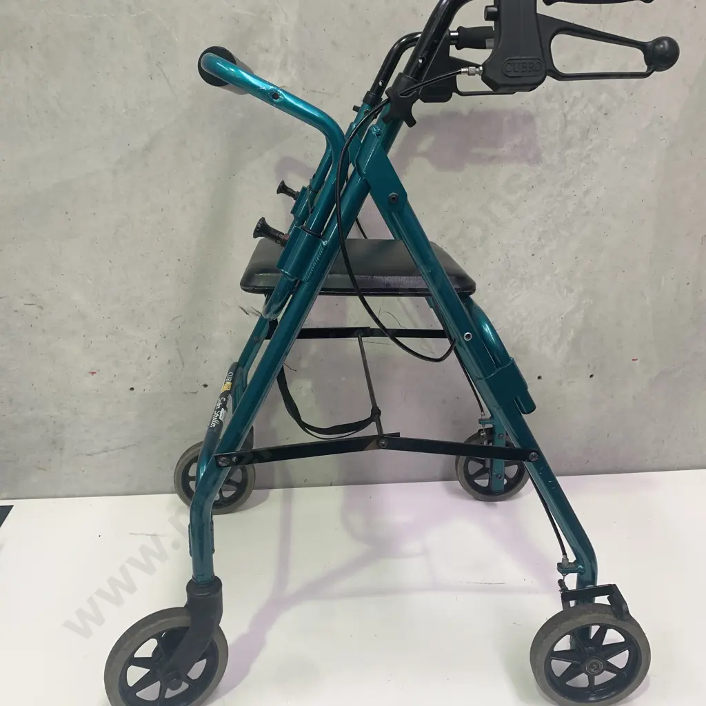 Green Cubro Walker Frame - working Brakes Image 1++