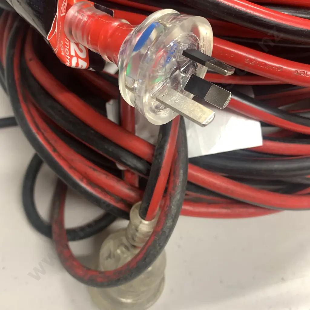 Pair of Black and Red Power Cords Image 1++