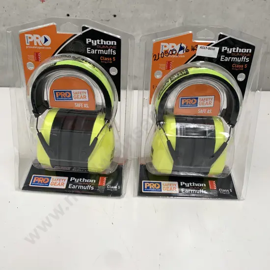Pair of As-new Pro Safety Gear Python Slimline Earmuffs