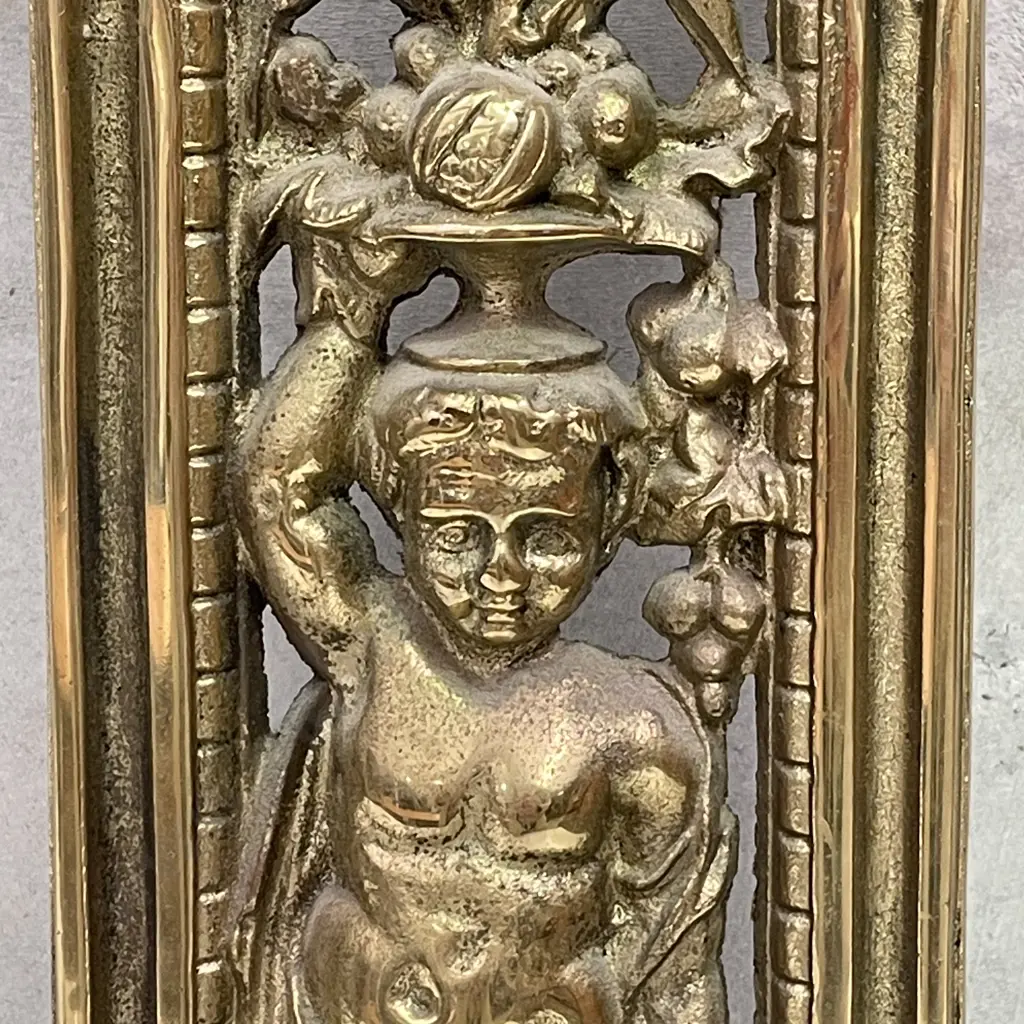 Stunning Antique Solid Brass Umbrella Stand. H73 W37 D20cm Image 1++