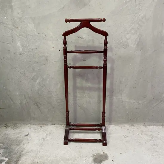 Vintage Solid Wood Gentlemen's Valet Stand. H131 W46cm