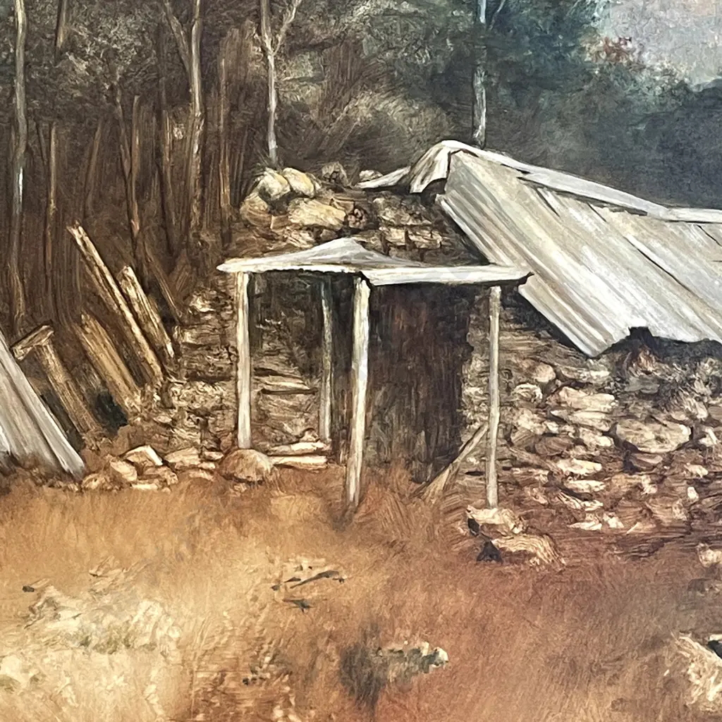 Original Framed Artwork. Signed David John. Depicting Stone Cottage. 70 x 55cm Image 1++