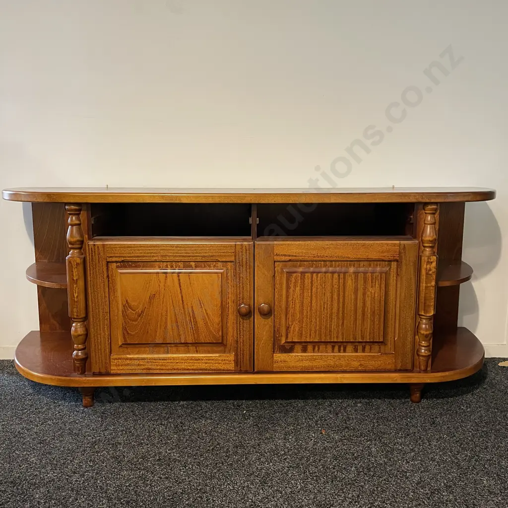 NO RESERVE Pieter A. De Vries & Son Ltd two piece Hutch Display Cabinet. H190 W185 D53cm Image 1++