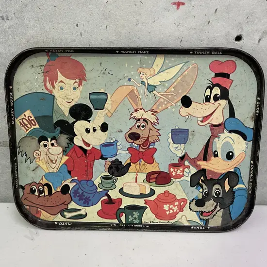 Vintage Walt Disney Bond & Co Tray. Assorted Characters