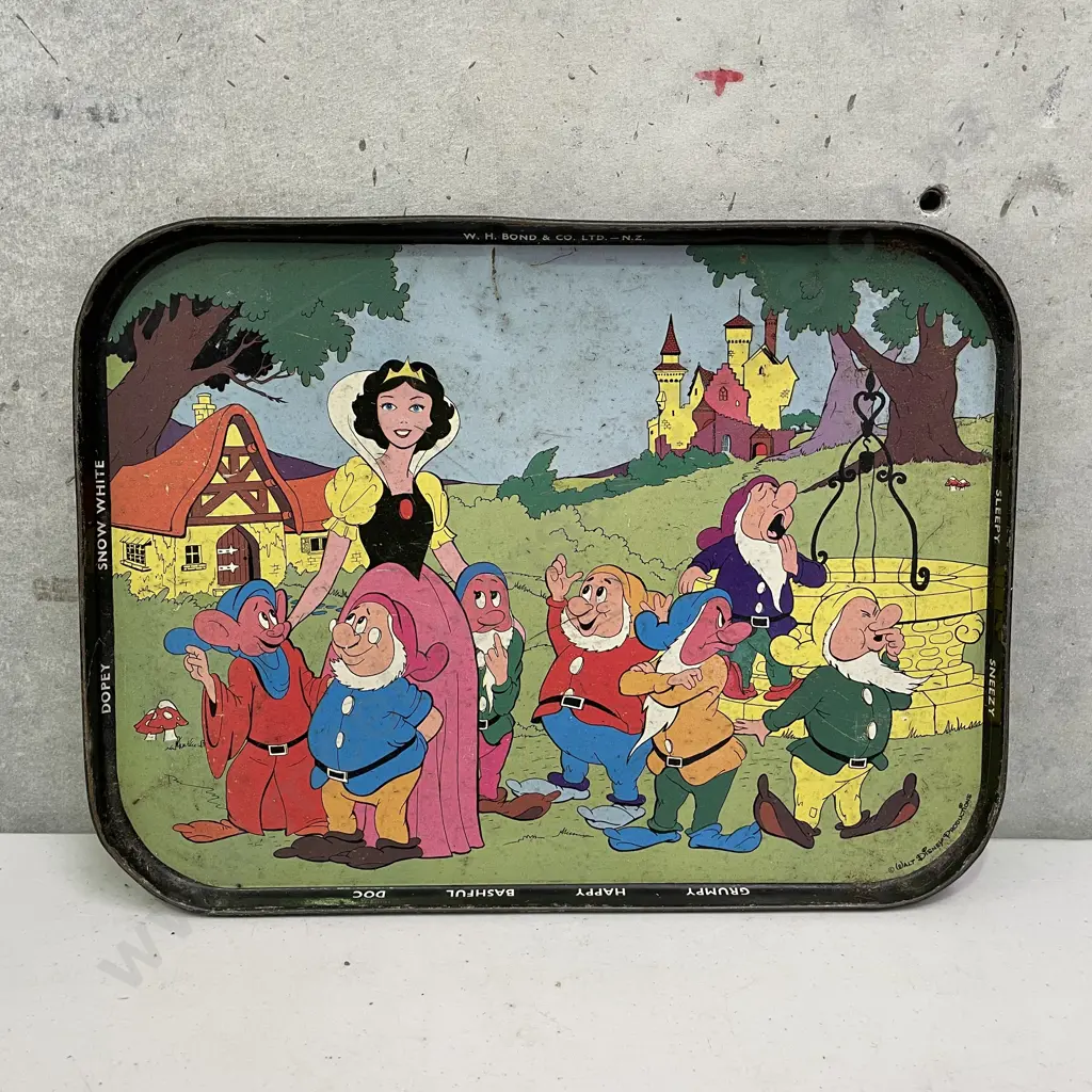 Vintage Walt Disney Bond & Co Tray. Snow White Image 1++
