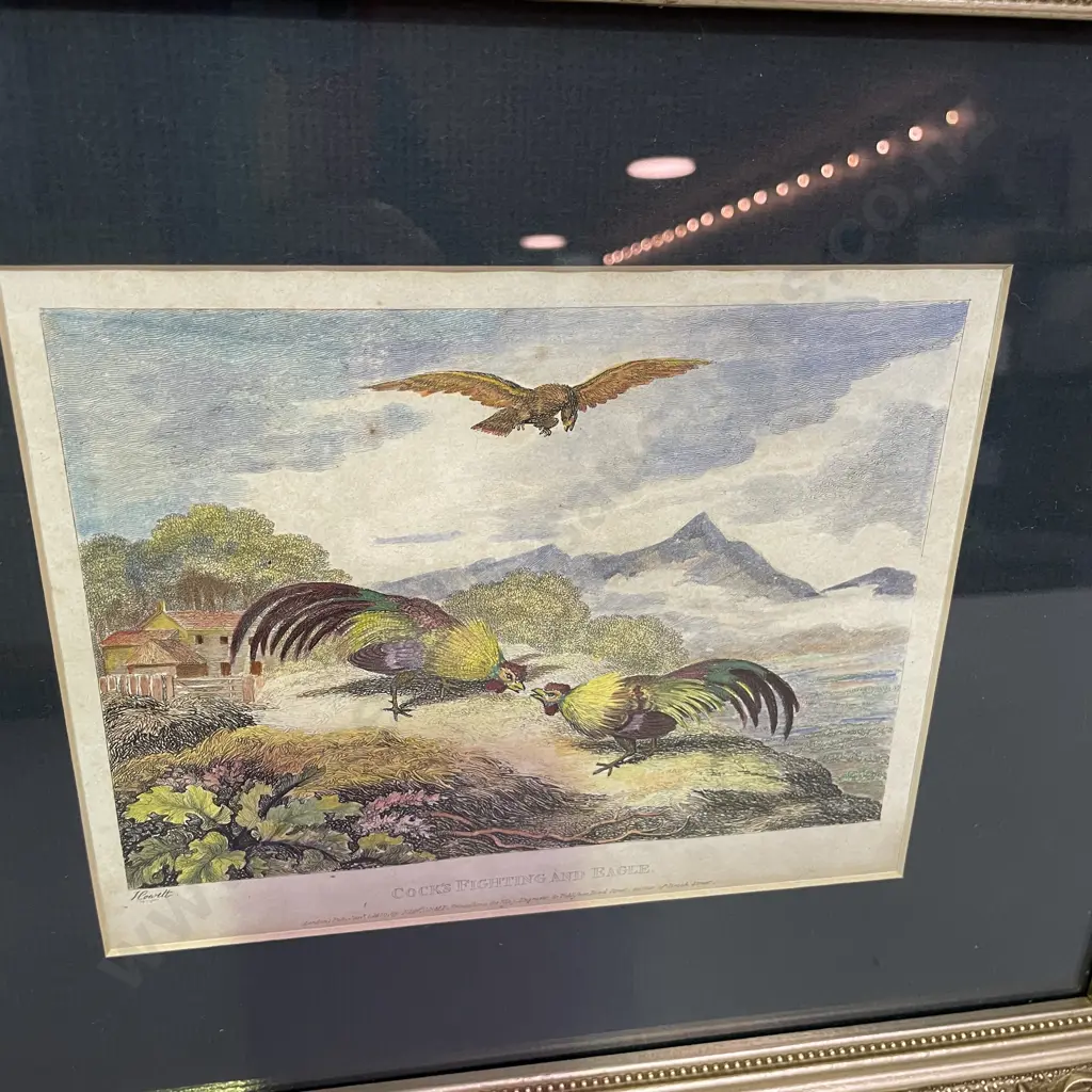 Three Vintage Gilt Framed Prints by Samuel Howitt. 2 handpainted by Nightengill. Image 1++