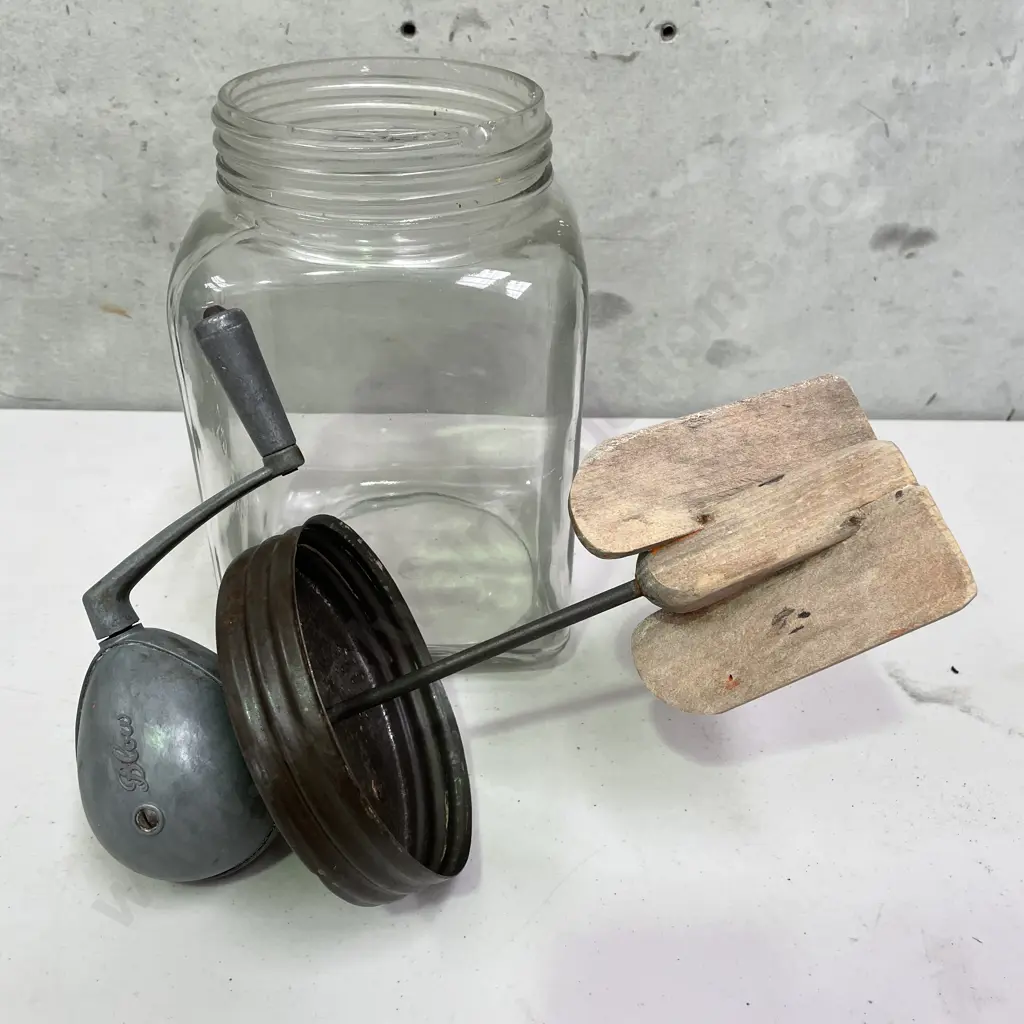 Antique Blow Butter Churn Image 1++