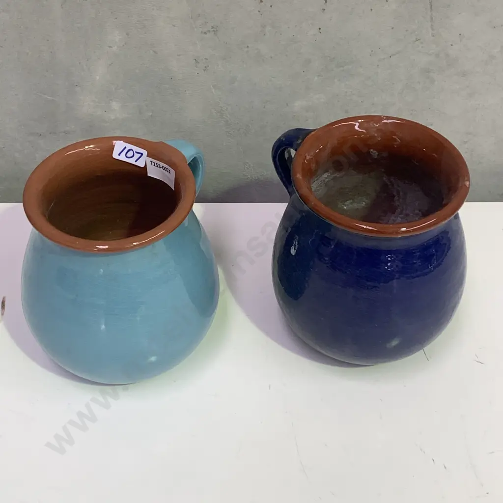 Two Terracotta Jugs H16cm Image 1++