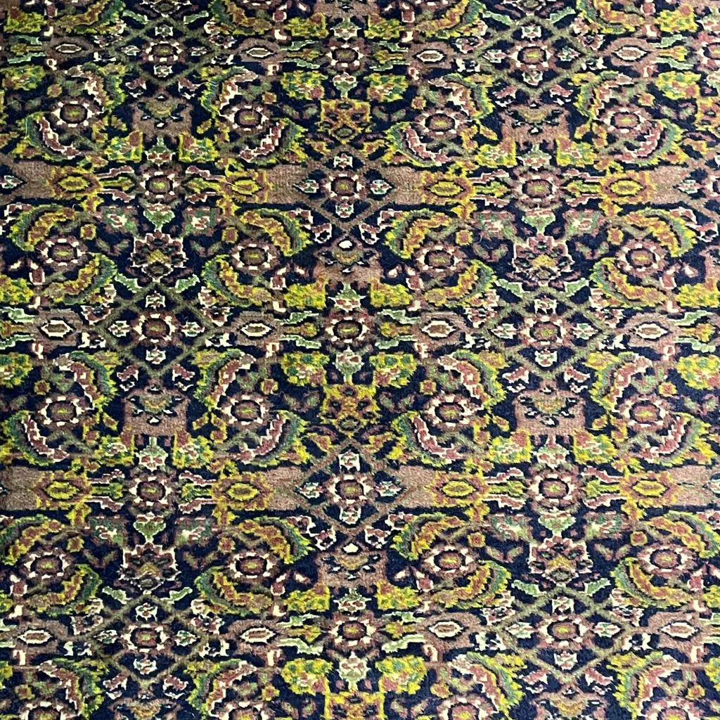 Persian Floor Rug.Purple/Mustard/Green Tones. 2.7m x 1.4m Image 1++