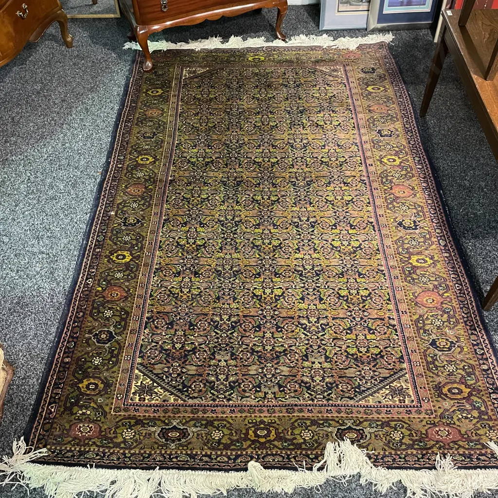 Persian Floor Rug.Purple/Mustard/Green Tones. 2.7m x 1.4m Image 1++