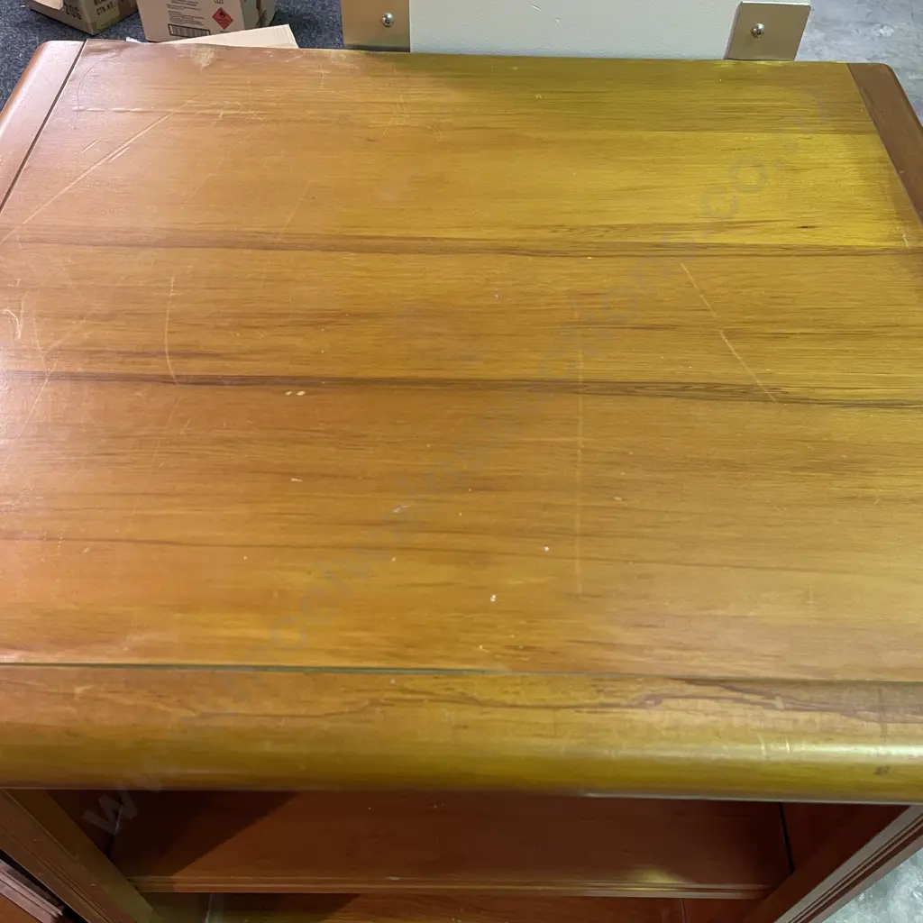 Classic Wood Rimu Cabinet. 2 Door, adjustable shelves. H123cm W65cm D55cm Image 1++