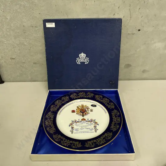 Boxed Aynsley Commemorative Royalty Plate