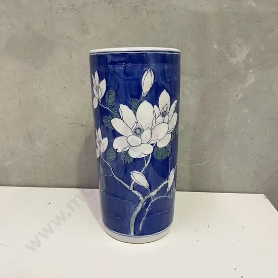 Large handpainted Floor Vase/Umbrella Stand. H47cm