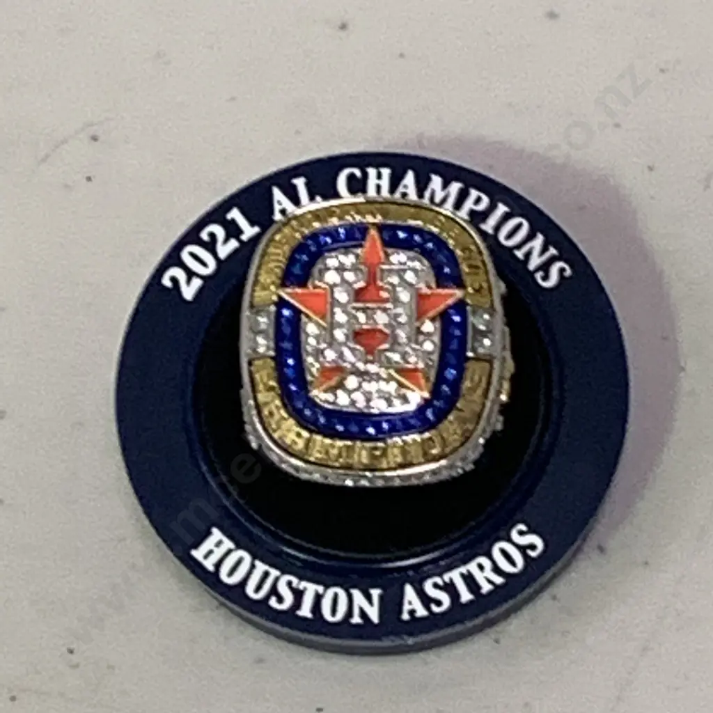 Houston Astros 2021 American Baseball Championship Replica Ring - Heavy Ring Image 1++