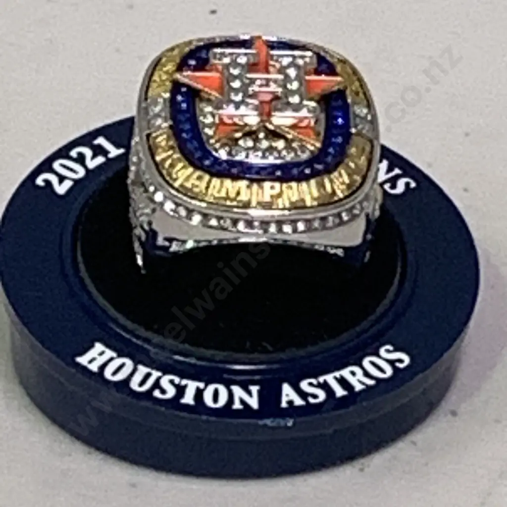 Houston Astros 2021 American Baseball Championship Replica Ring - Heavy Ring Image 1++