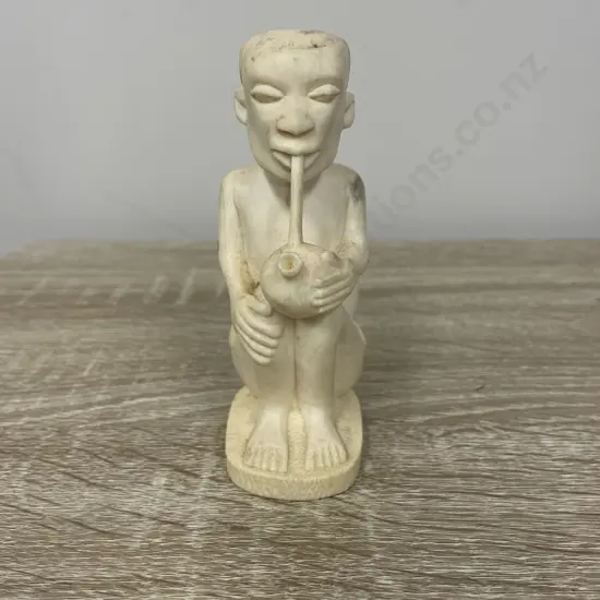 Carved Ivory Crouching Figurine H12cm