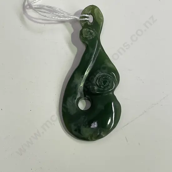 Carved Greenstone Pendant
