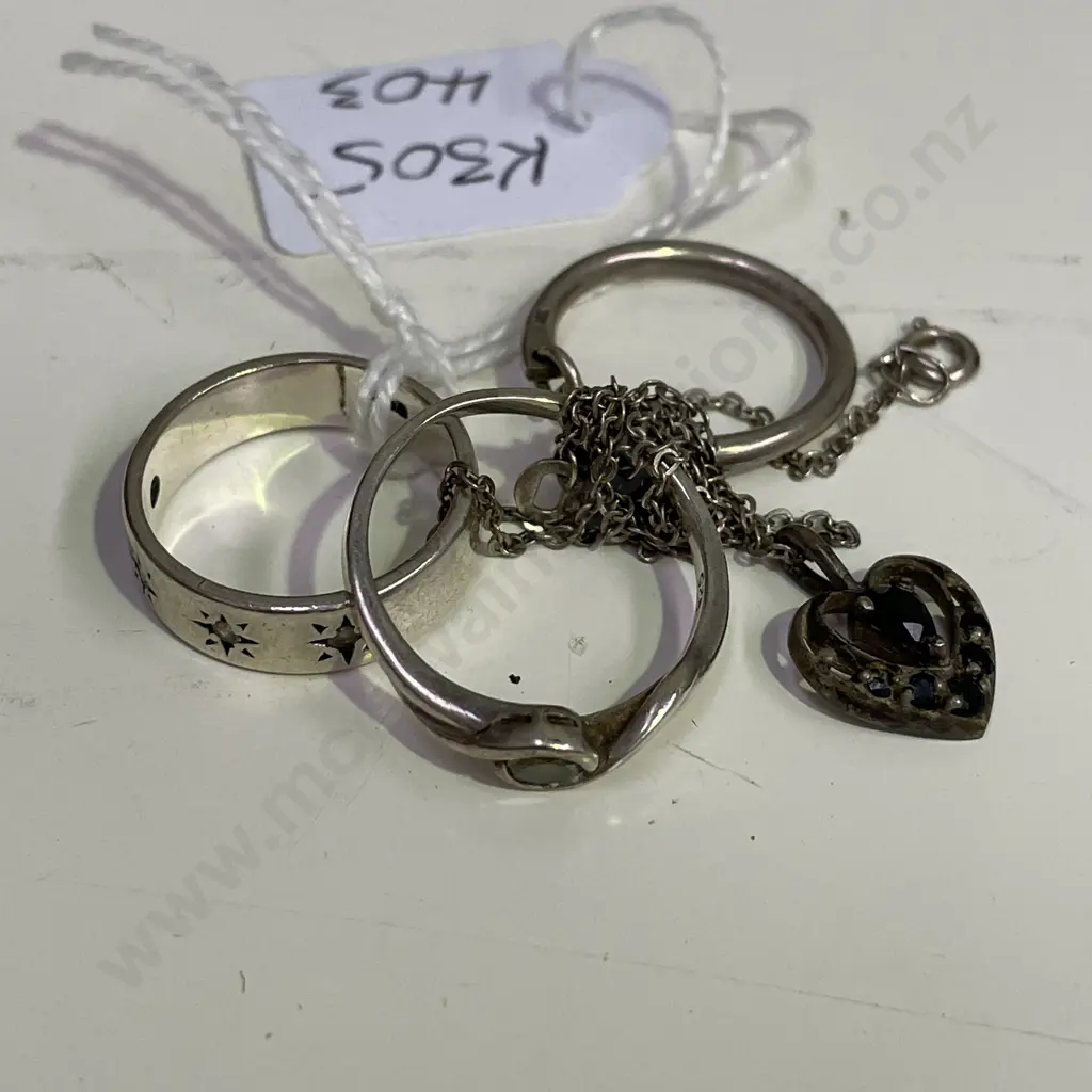 Sterling Silver items, rings, necklace etc Image 1++