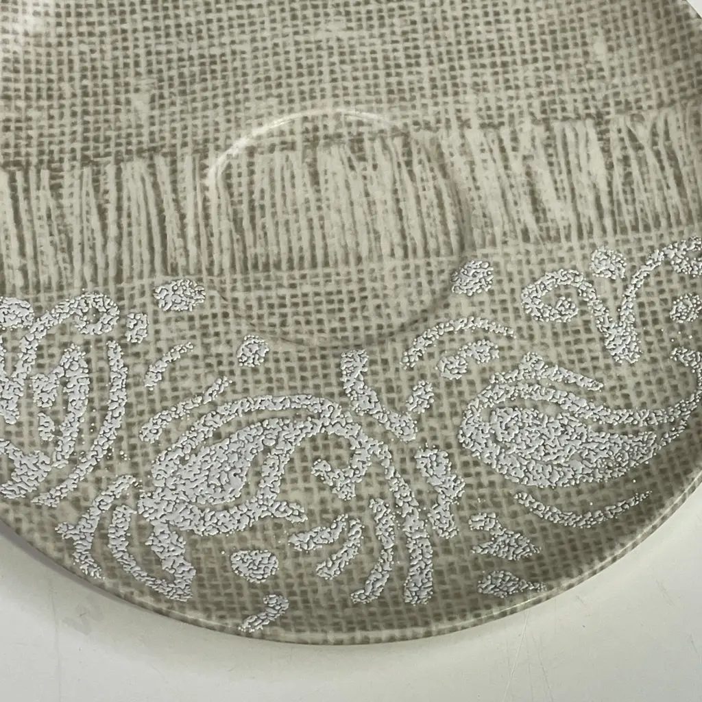 Rare Crown Lynn Dorothy Thorpe Monterray cup and saucer. Laguna ball cup with relief enamel on saucer. Image 1++