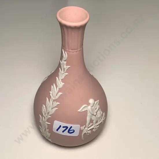 Wedgwood Pink Jasper ware Vase H14cm