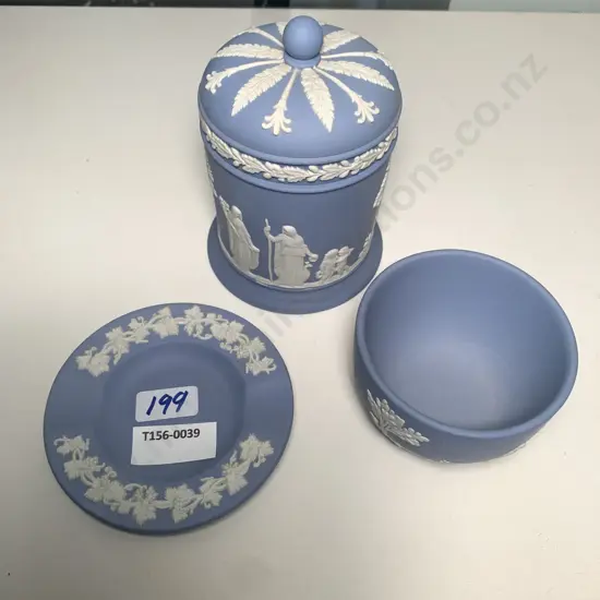 Assorted Wedgwood Blue Jasper ware items