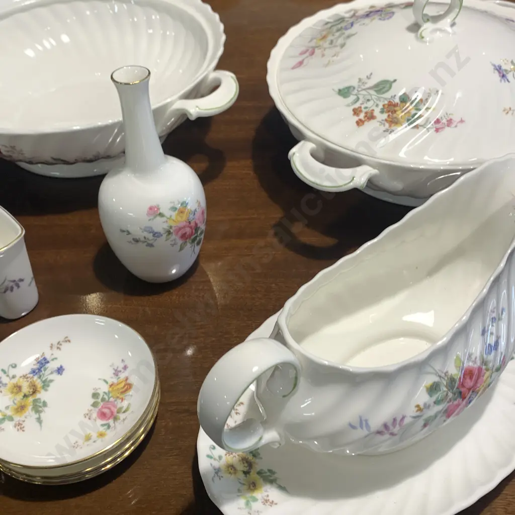 Assortment of Royal Doulton Arcadia Dinnerware including platters, serveware, gravy etc Image 1++