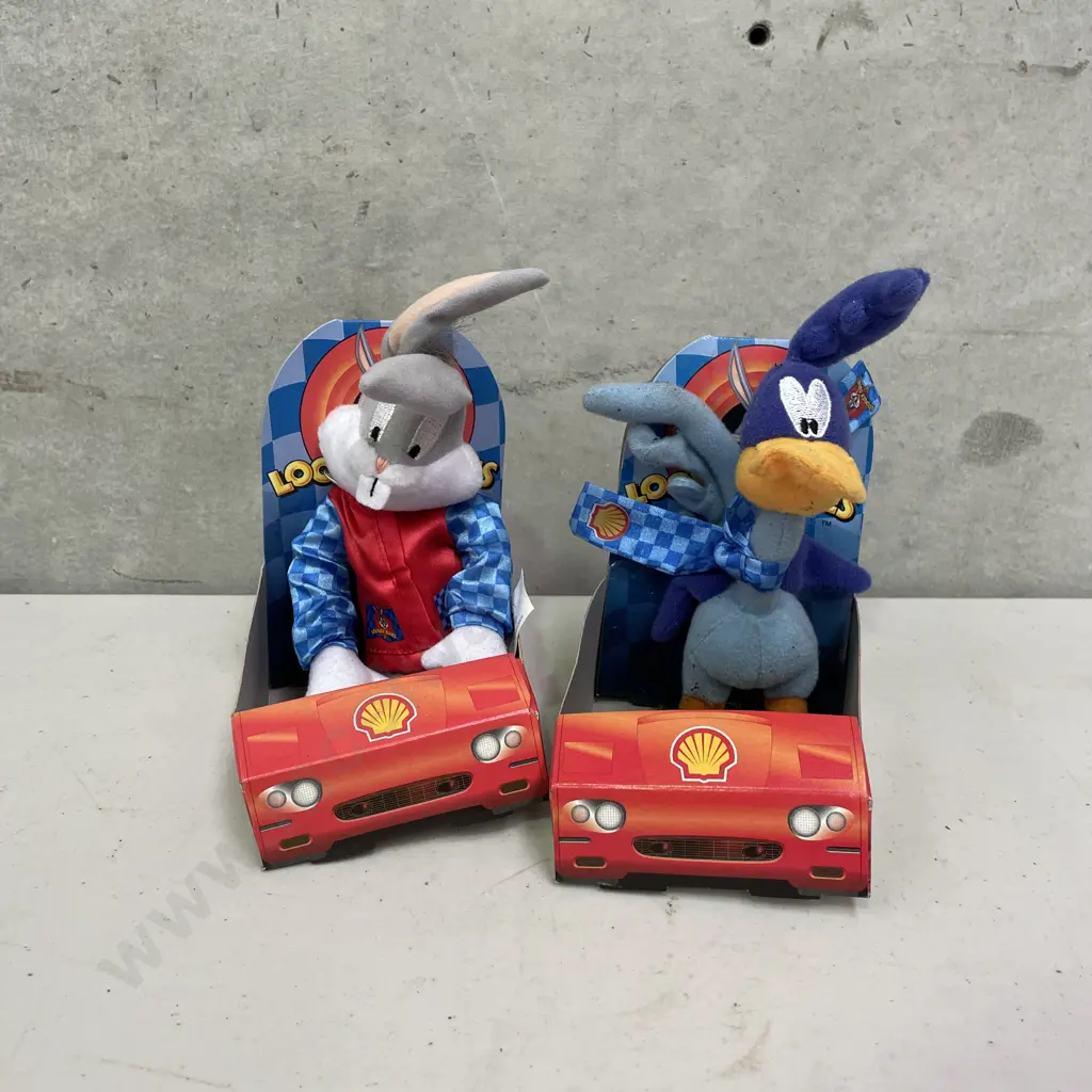 Shell Looney Tunes "Road Runner" and "Bugs Bunny" Characters. In Promotional Box Image 1++