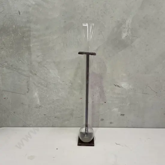 Yard Glass on Wooden Stand