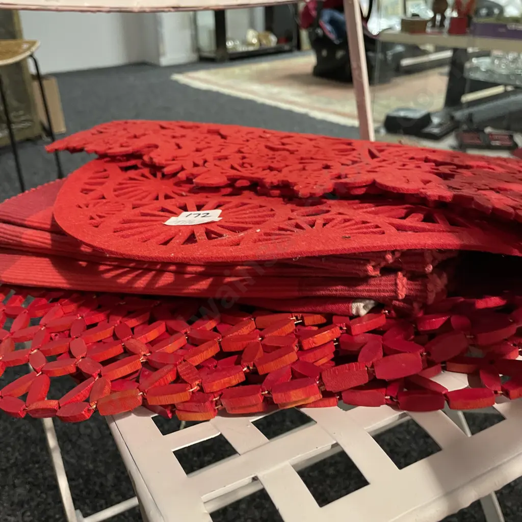 Assorted Red Placemats etc Image 1++
