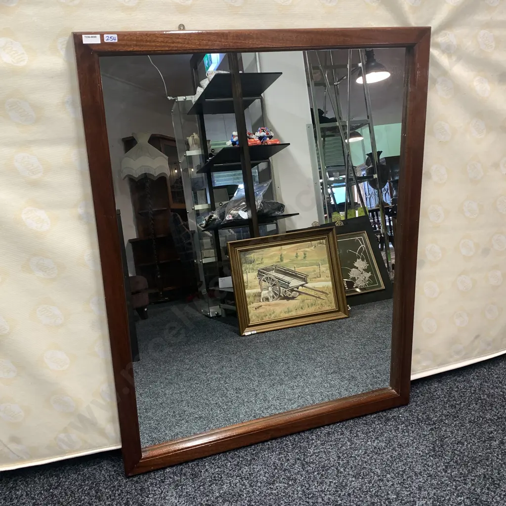 Large Solid Mahogany Framed Mirror. 79 x 98 Image 1++