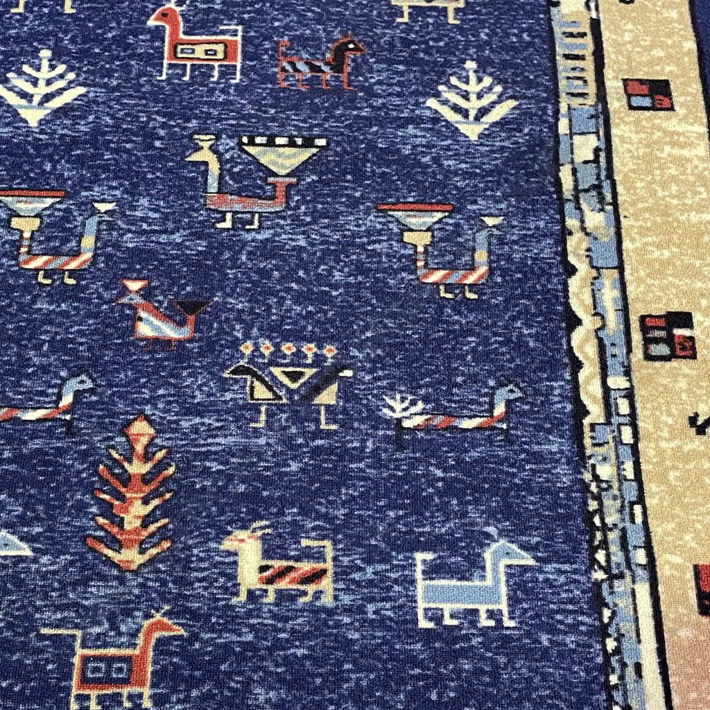 Floor Rug. Aztec theme (af on edges). 1.6m x 1.2m Image 1++