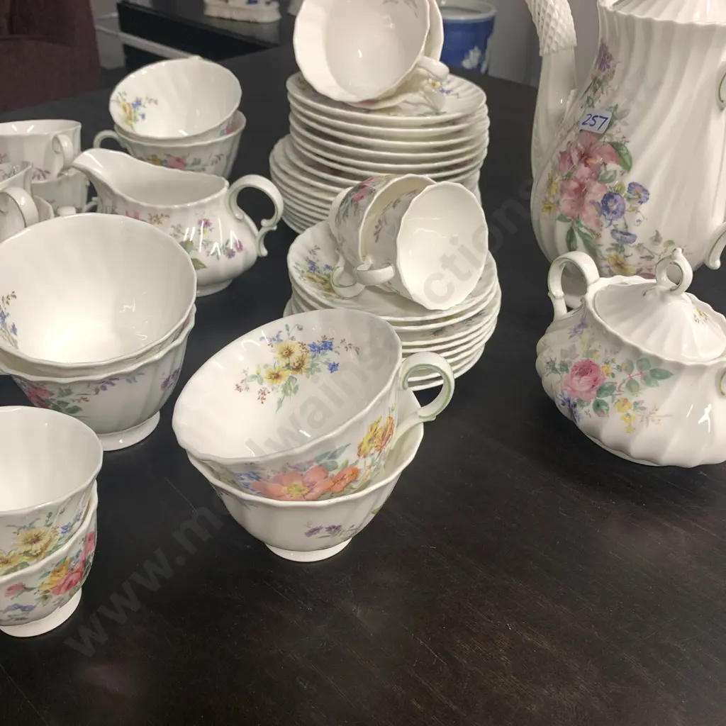 Assortment of Royal Doulton Arcadia Tea and Coffee Ware including Coffee Pot and lidded sugar and milk jug etc Image 1++