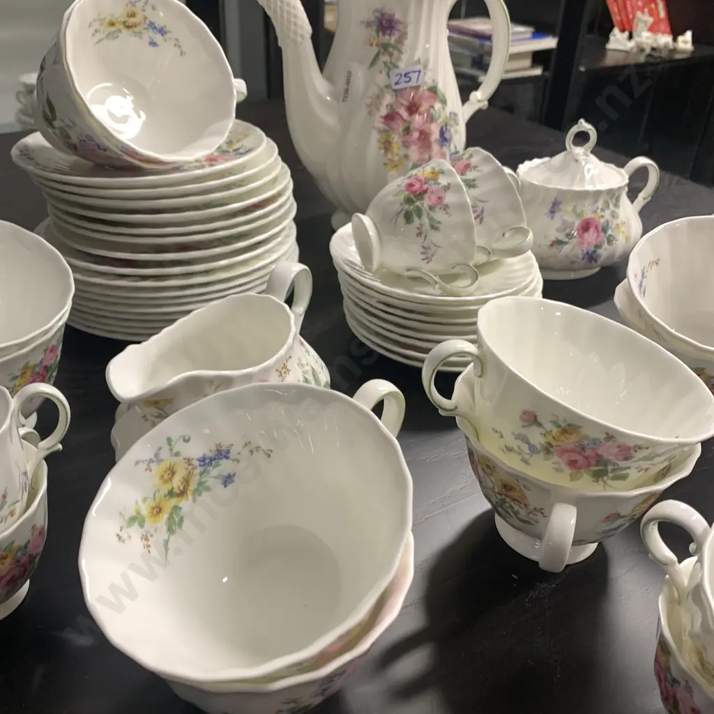 Assortment of Royal Doulton Arcadia Tea and Coffee Ware including Coffee Pot and lidded sugar and milk jug etc Image 1++