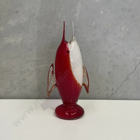 Murano? 1960's Art Glass Sword Fish Vase. H22cm
