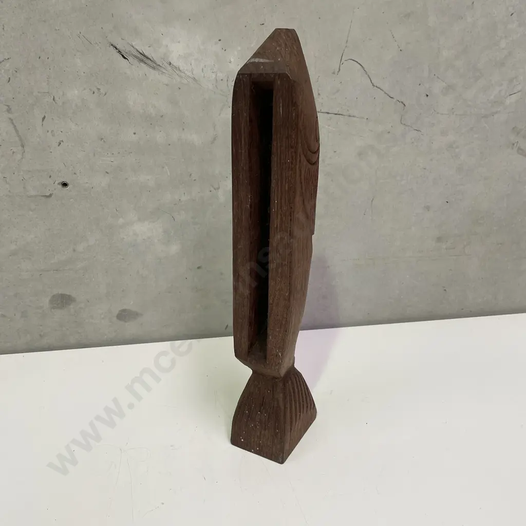 Carved Wooden Fish Trough H41cm Image 1++