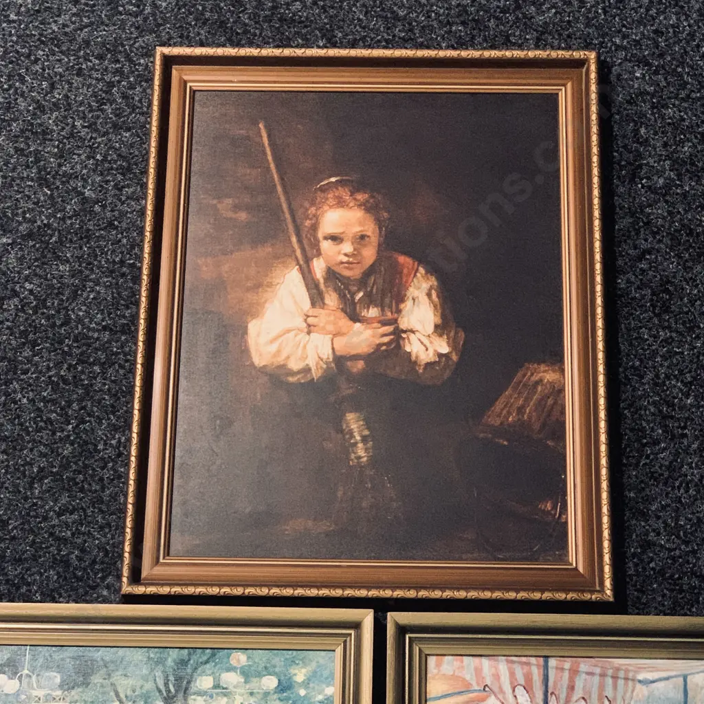 3 Wooden Framed Prints of Well-known Vintage scenes Image 1++