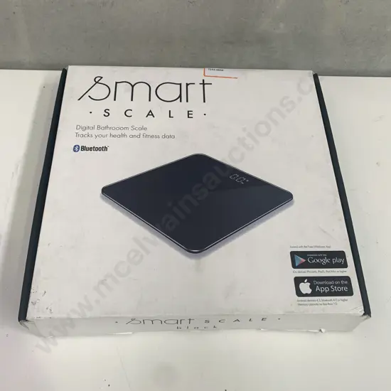 As New Smart Scale Digital Bathroom Scales - Black, Bluetooth Capable