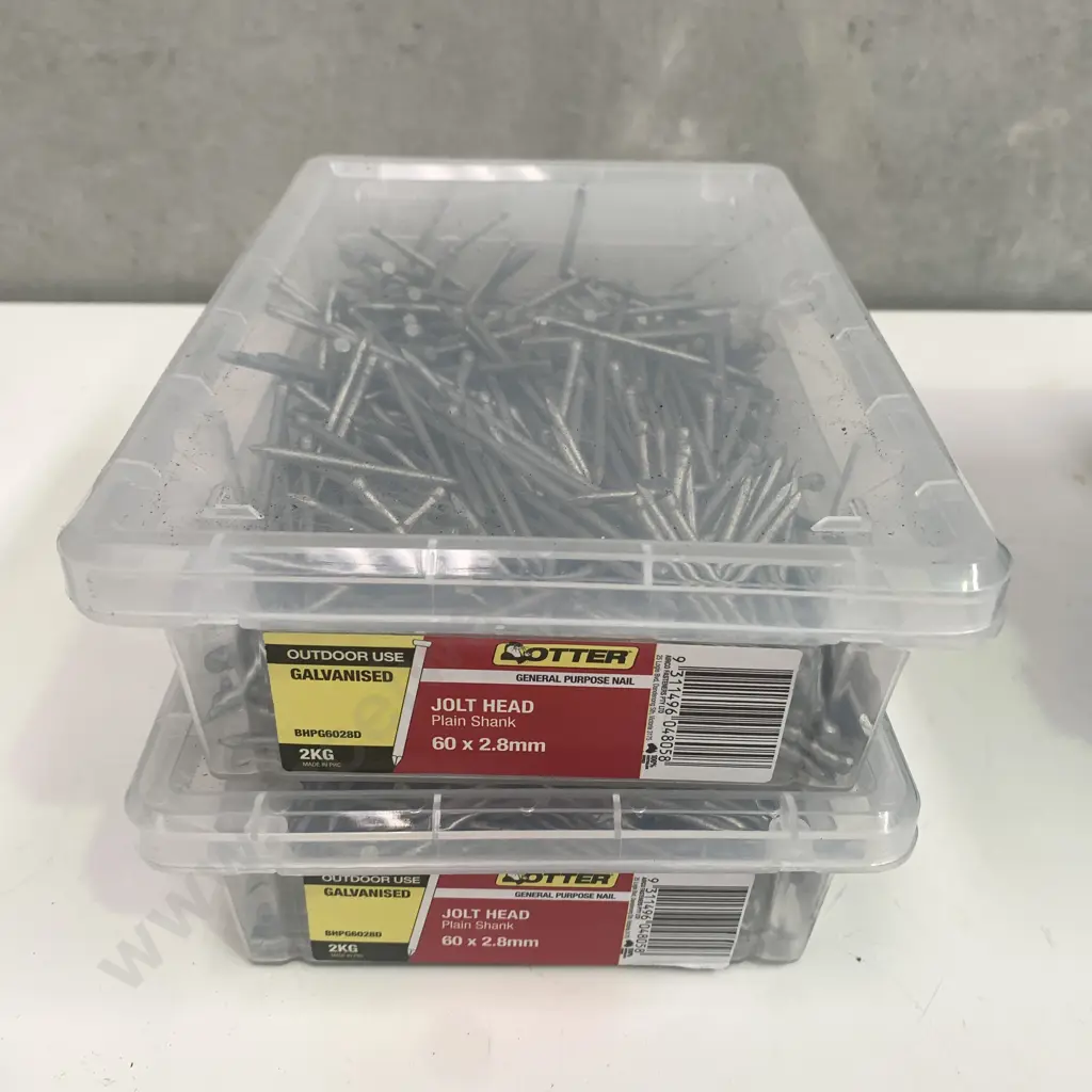 As new 2 x 2KG Pack of Jolt Head Plain Shark Nails, 60 x 2.8mm Image 1++