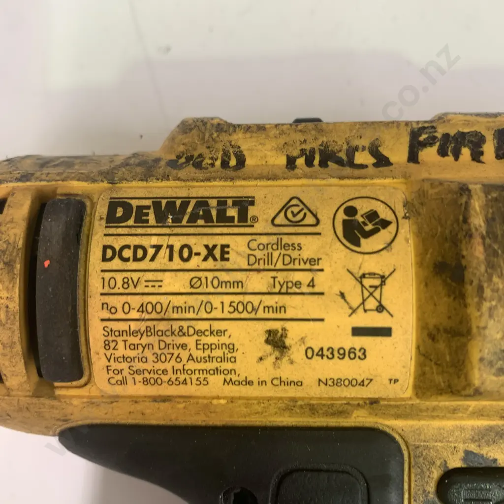 Dewalt Cordless Drill DCD710XE with Battery Image 1++