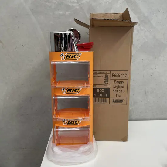 As new in box Bic 3 Teir Lighter Shaped Stand