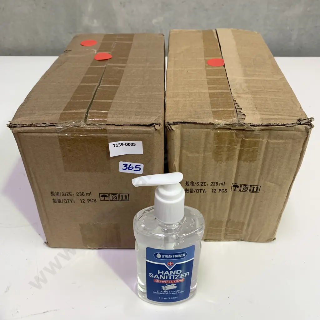 Two Boxes of 12, 236ml Liyuan Blossom Hand Sanitiser Image 1++