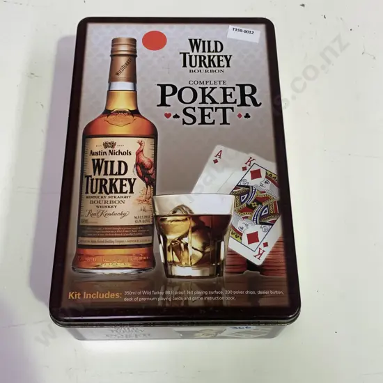 Wild Turkey Bourbon Poker Set in Tin