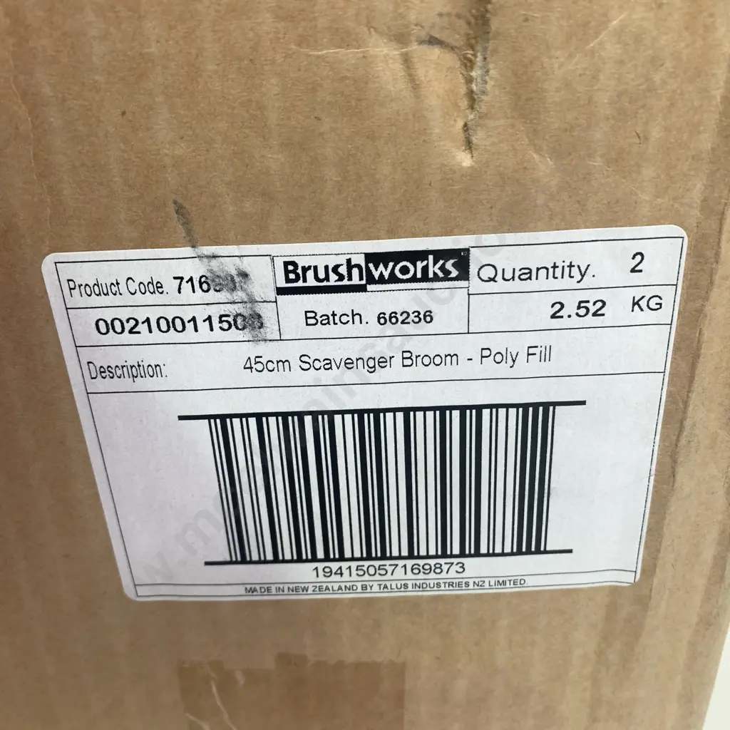 Replacement 45cm Scavenger Broom Poly Fill x 4 Image 1++