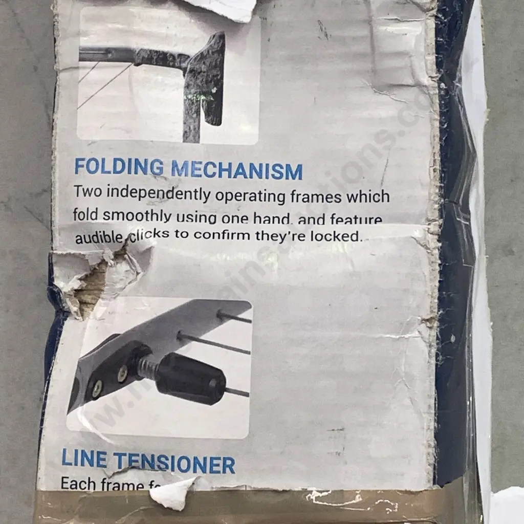 Hills Double Frame Folding Clothes Line Grey Image 1++