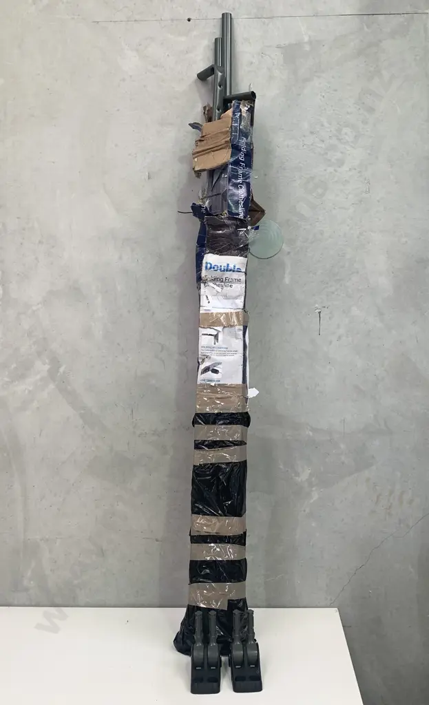 Hills Double Frame Folding Clothes Line Grey Image 1++