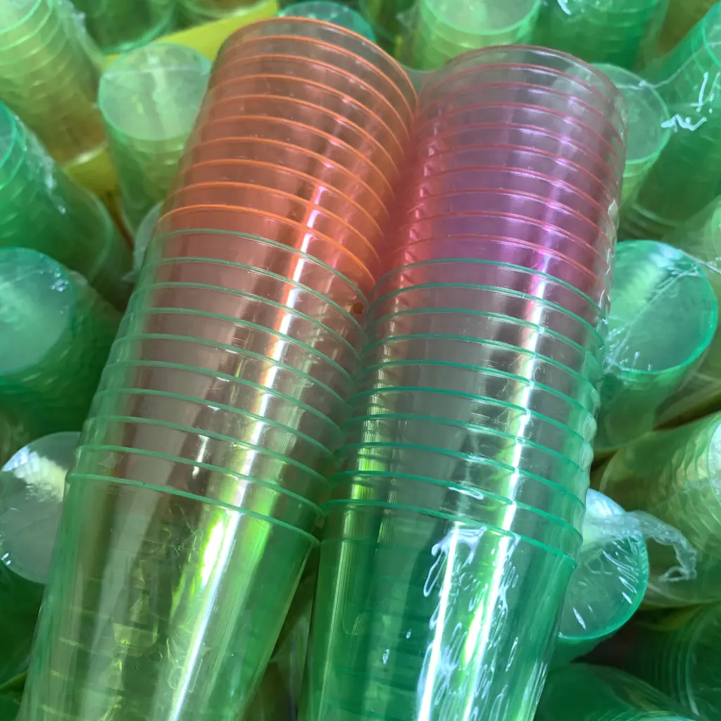 5 x Boxes of Celebity Celebration Multi-coloured shot glasses. Each box contains 160 units Image 1++