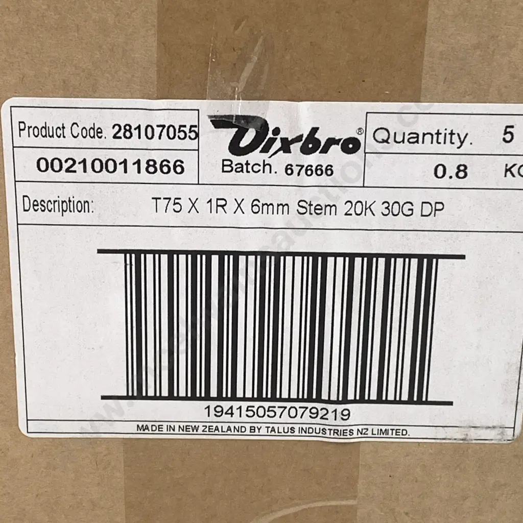 Dixbro Grinder Brushes x 24, T75 x 1R x 6mm Stem 20K 30G DP Image 1++